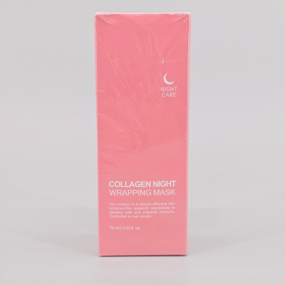Night Care Collagen Night Wrapping Mask 75ml Firming Hydrating Face Mask Pink